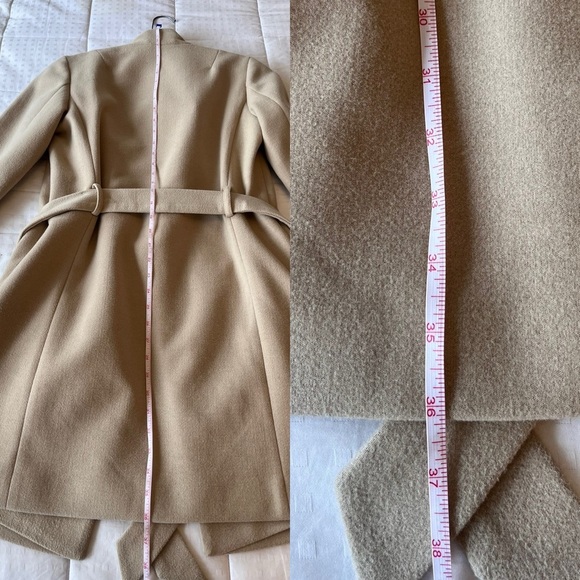 NWOT Twik Simons Self-tie Belted Coat XS Tan/Beige - Picture 16 of 16